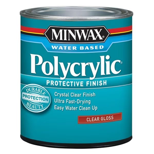 1 Qt Clear Polycrylic Water-Based Protective Finish Gloss, Minwax, Mfr#: 65555